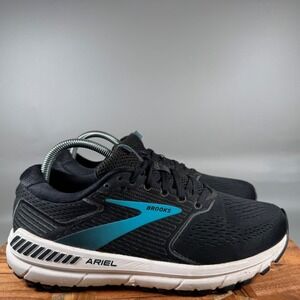 Brooks Ariel 20 Womens Running Shoes Black Blue Stability Sneakers Size 10